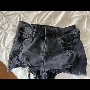 Black high rise shortie American eagle
